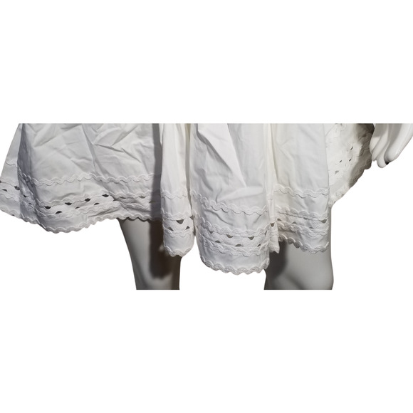 J.Crew Josie Fit & Flare Mini Dress White Poplin Cotton Size 00 NWT - Picture 5 of 8